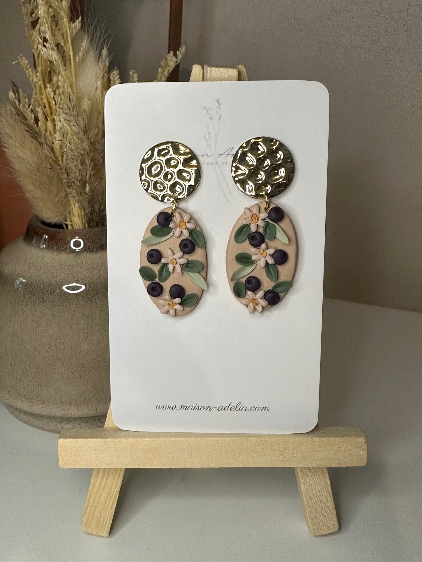 Amélia | Boucles d'oreilles en argile polymère