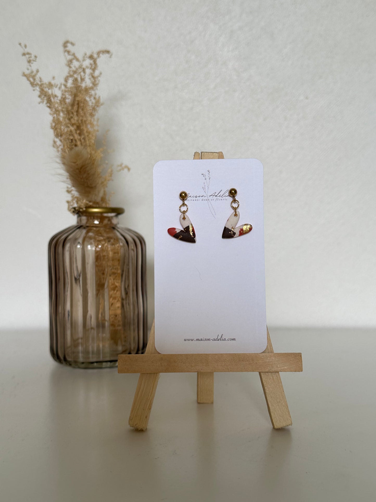 Lila | Boucles d'oreilles en argile polymère