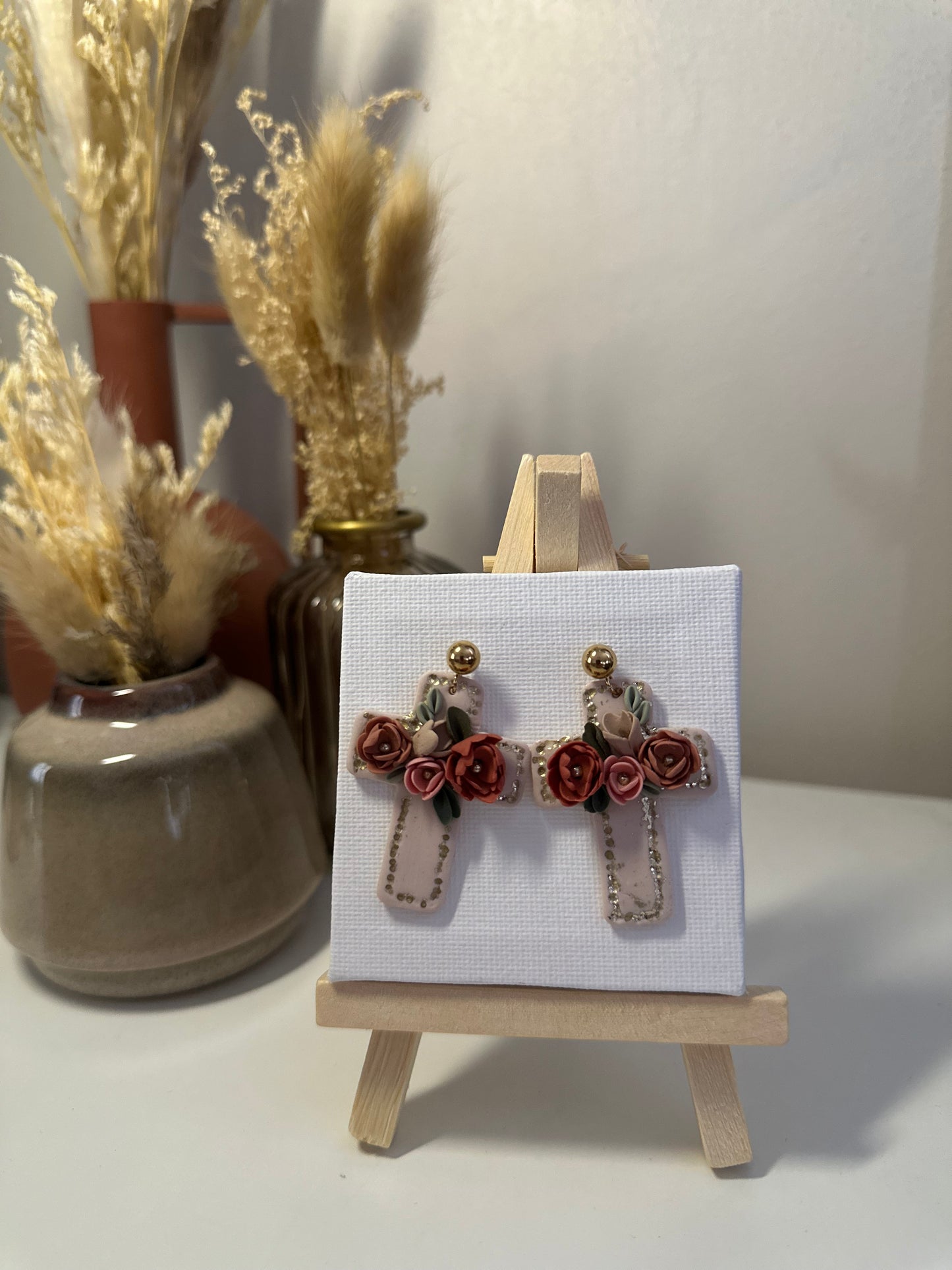 Marie | Boucles d'oreilles en argile polymère