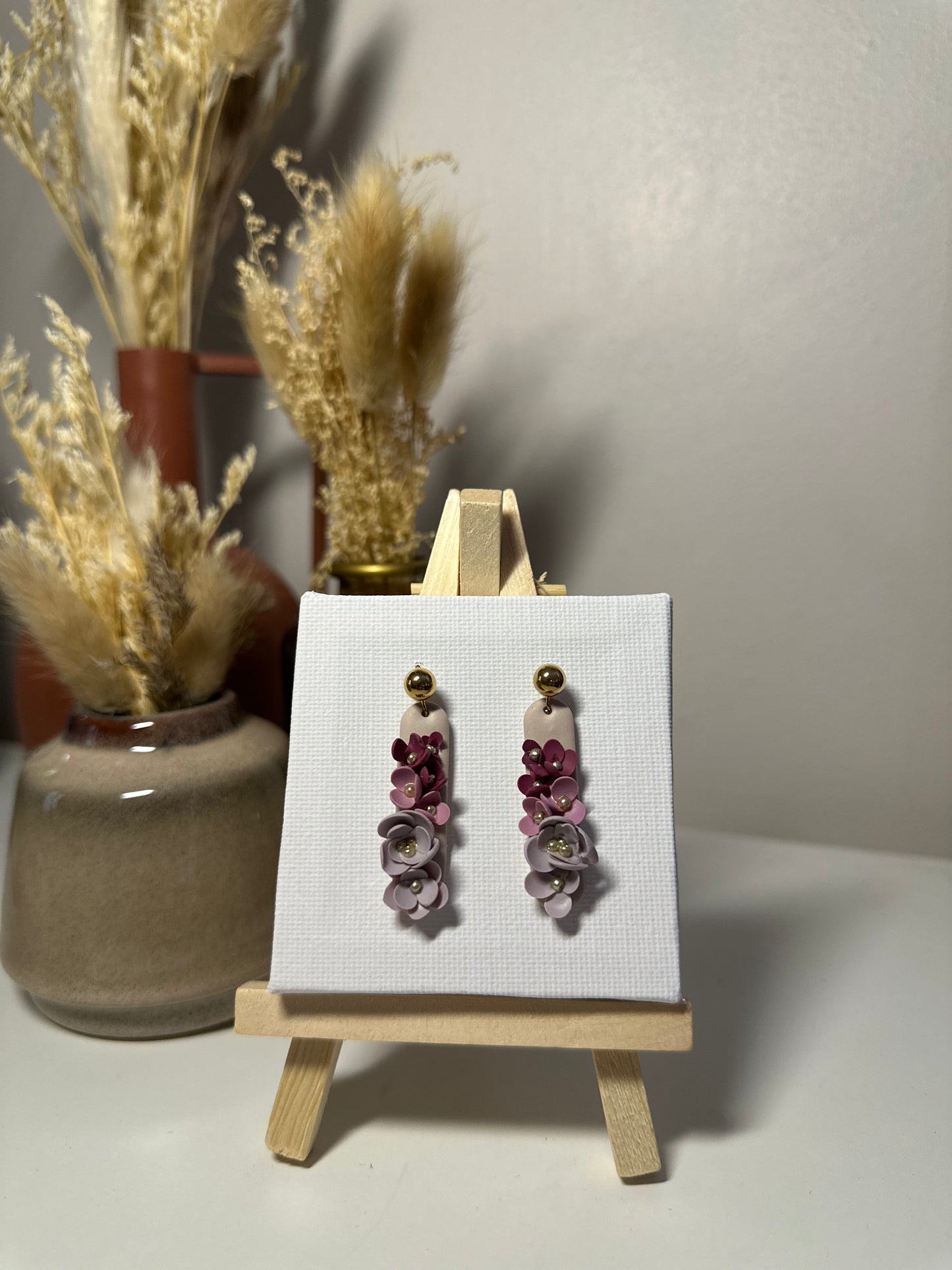Léane | Boucles d'oreilles en argile polymère