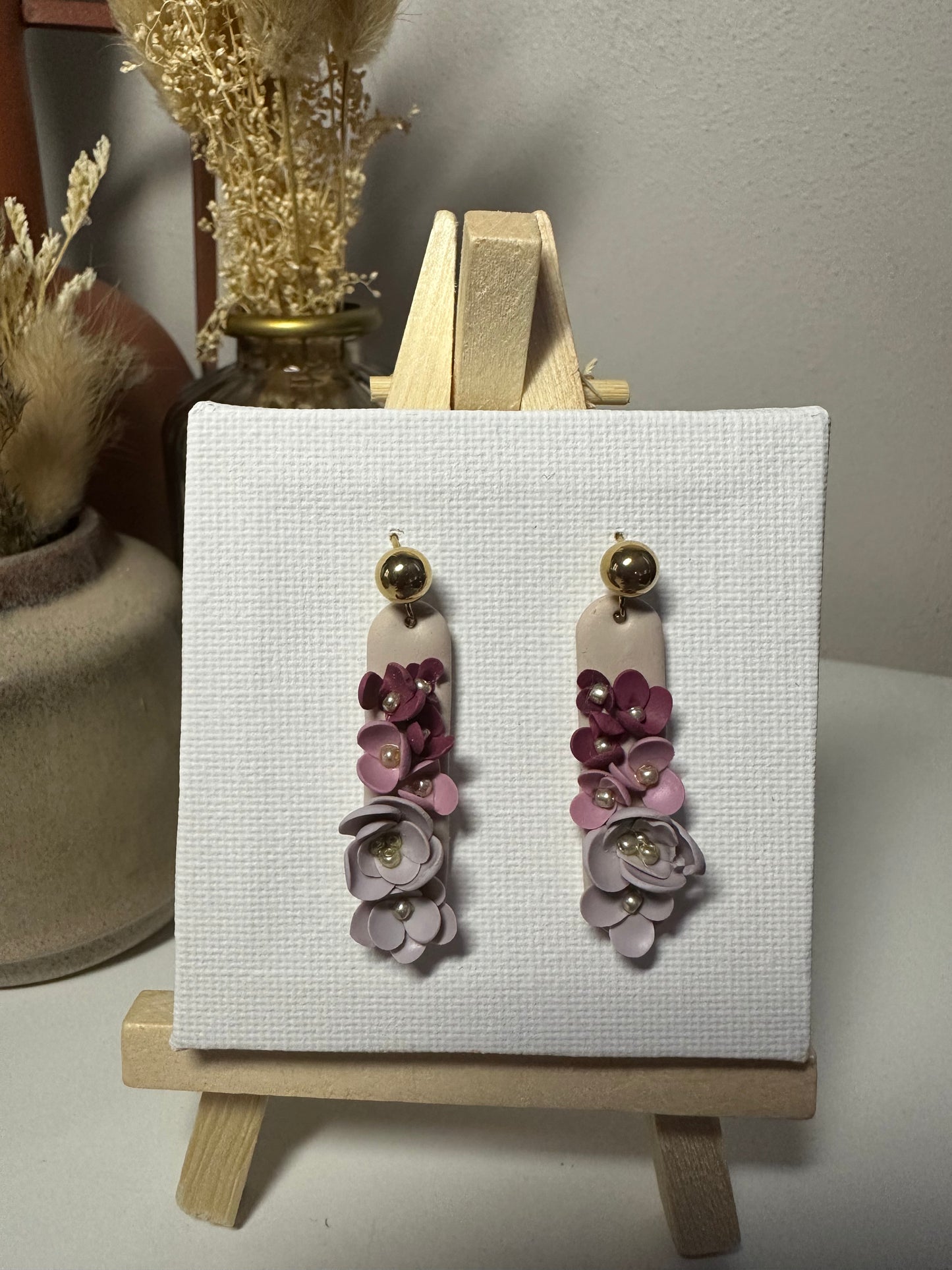 Léane | Boucles d'oreilles en argile polymère