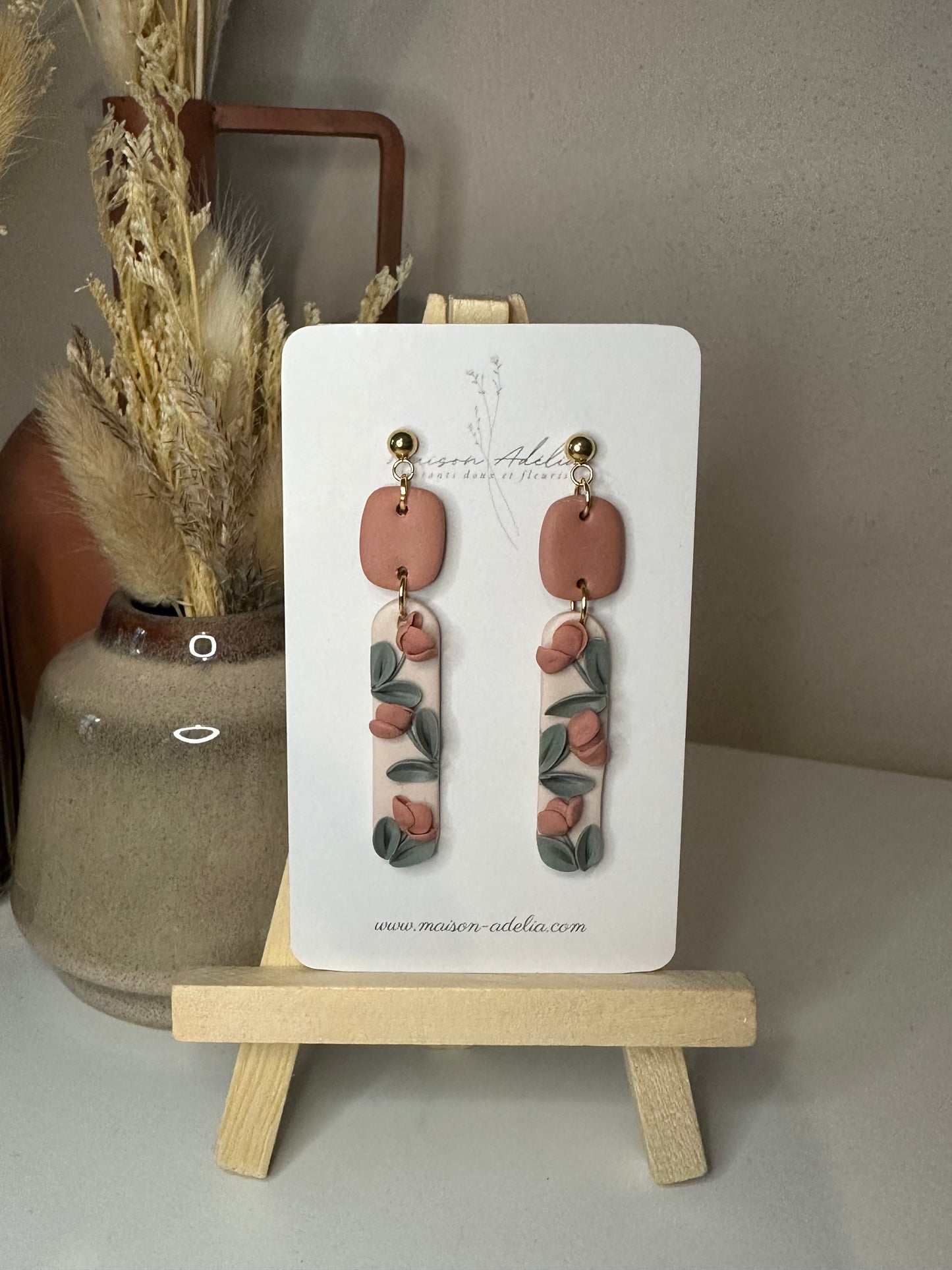 Isaline | Boucles d'oreilles en argile polymère