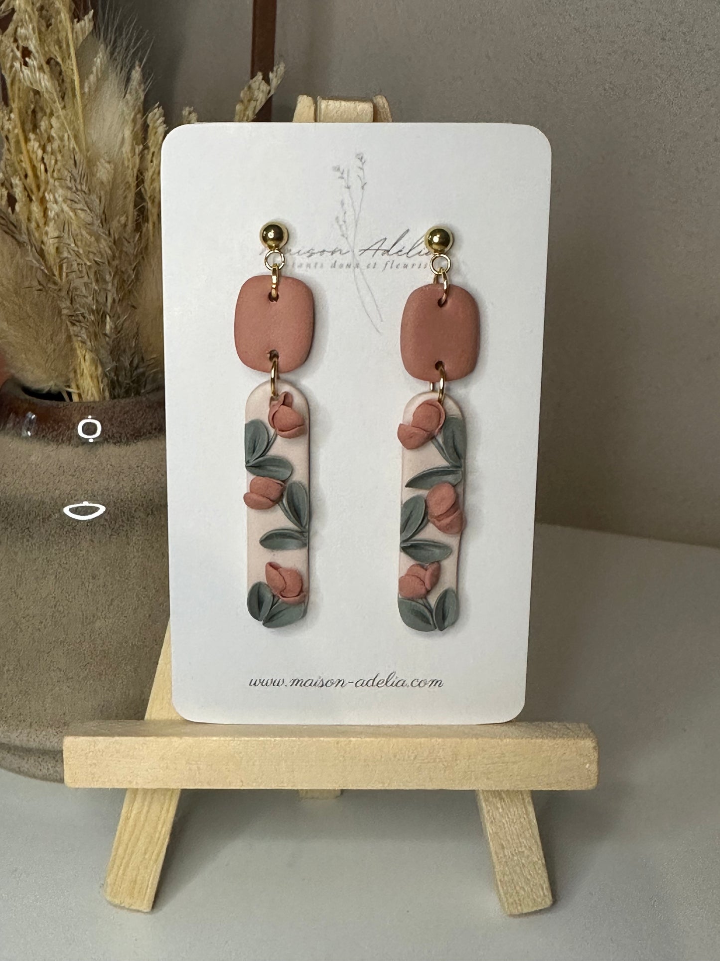 Isaline | Boucles d'oreilles en argile polymère