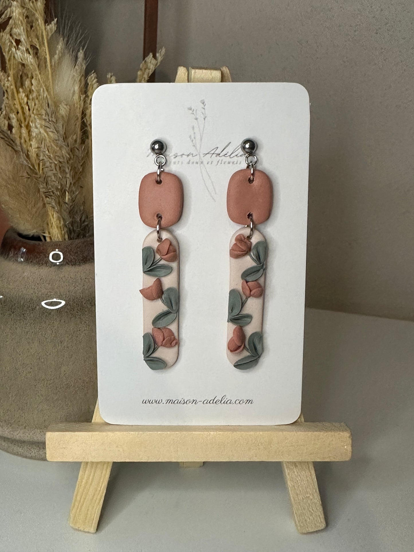 Isaline | Boucles d'oreilles en argile polymère
