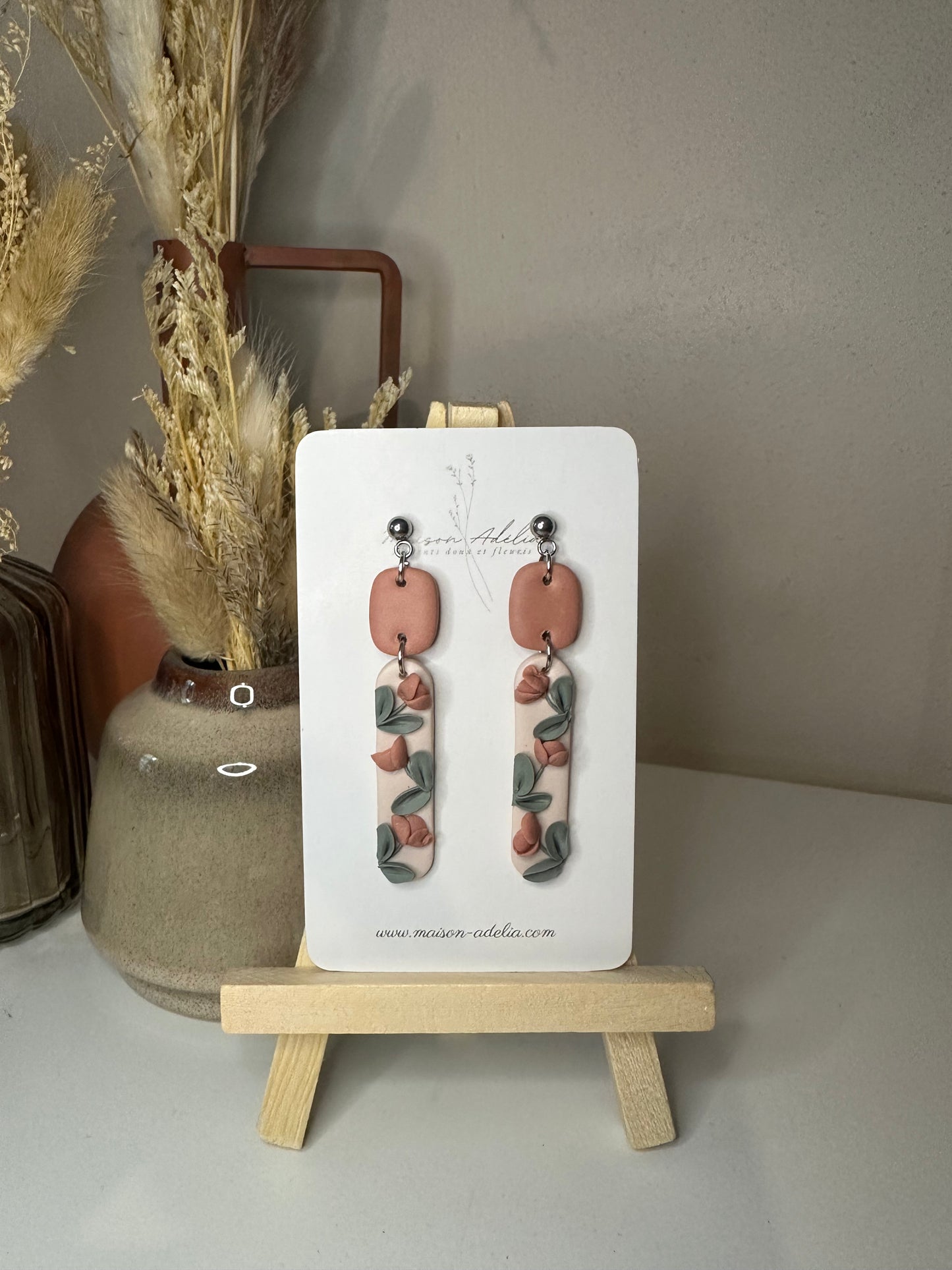 Isaline | Boucles d'oreilles en argile polymère