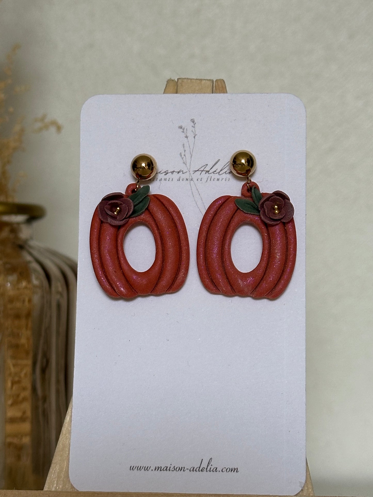 Noélie | Boucles d'oreilles en argile polymère