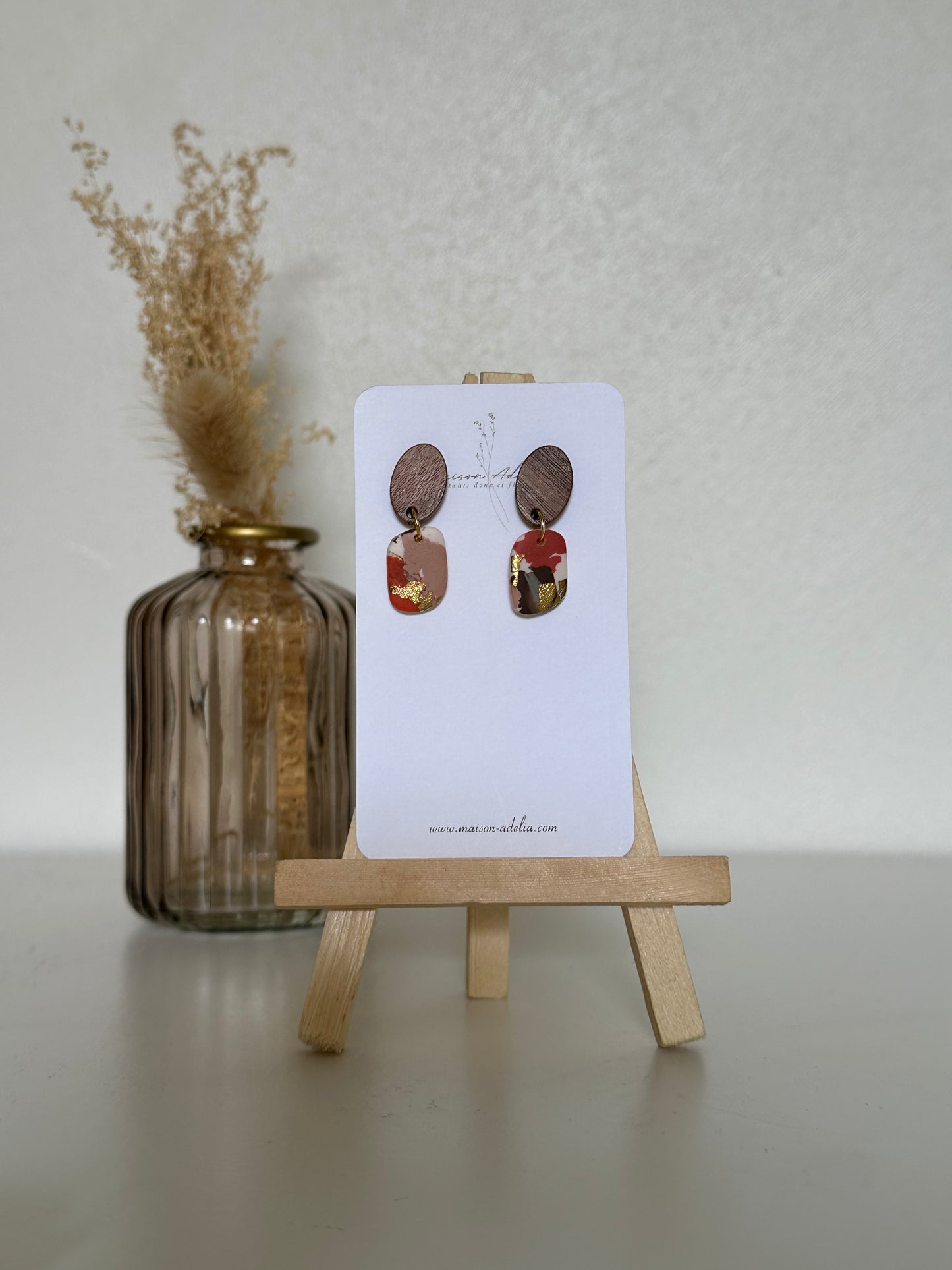 Lou | Boucles d'oreilles en argile polymère