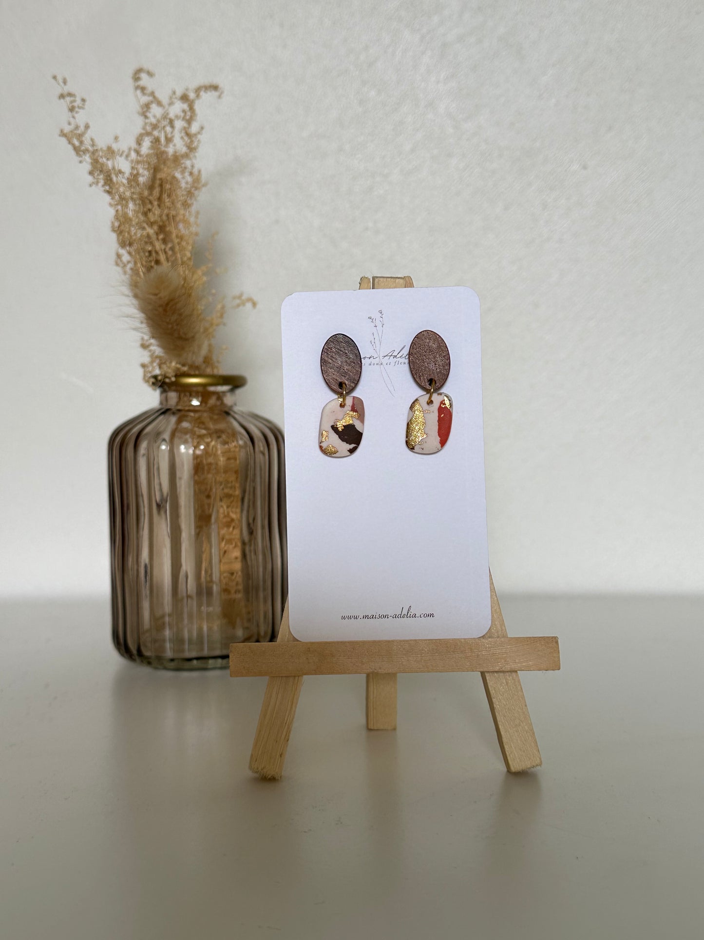 Lou | Boucles d'oreilles en argile polymère