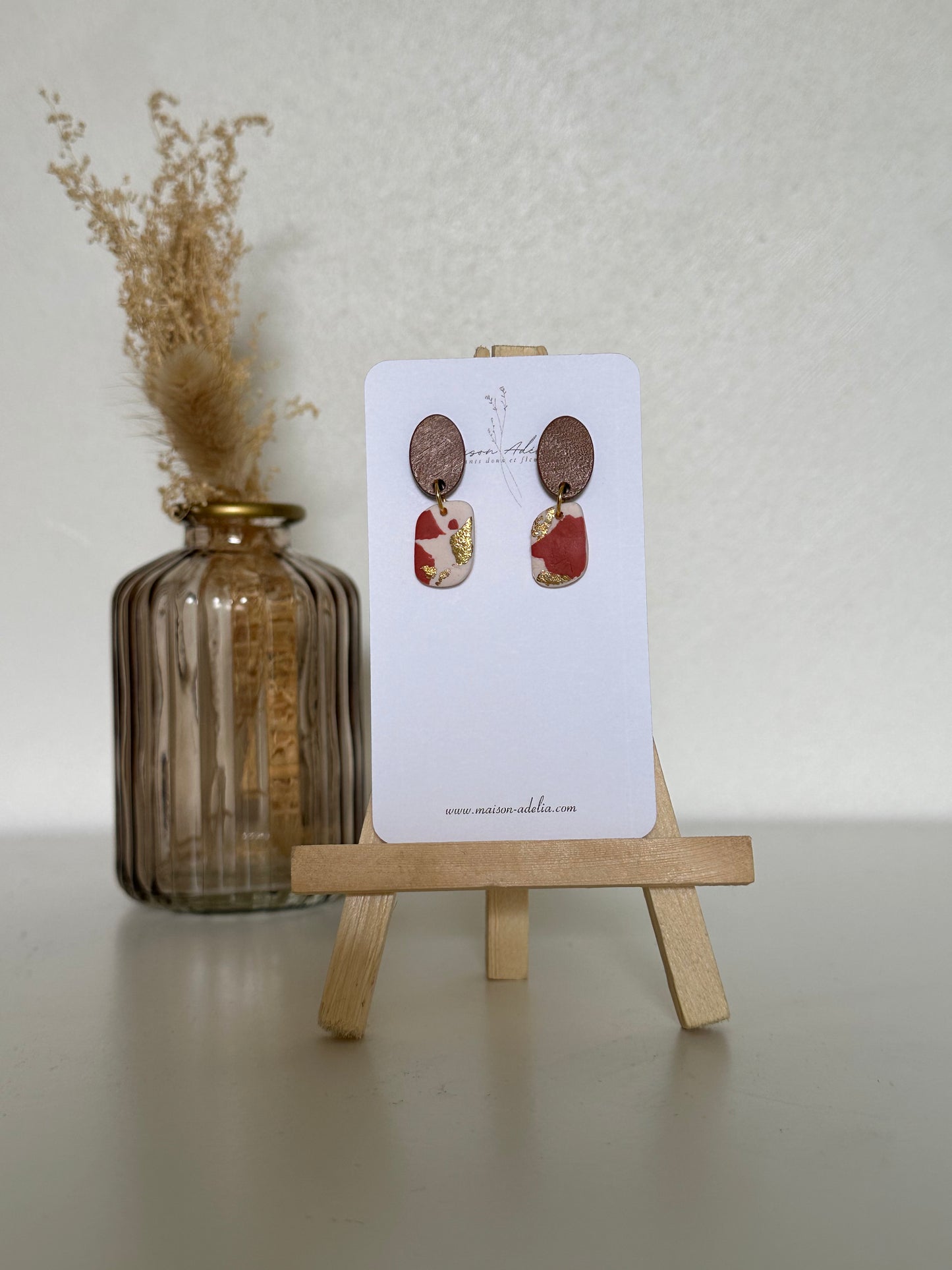 Lou | Boucles d'oreilles en argile polymère