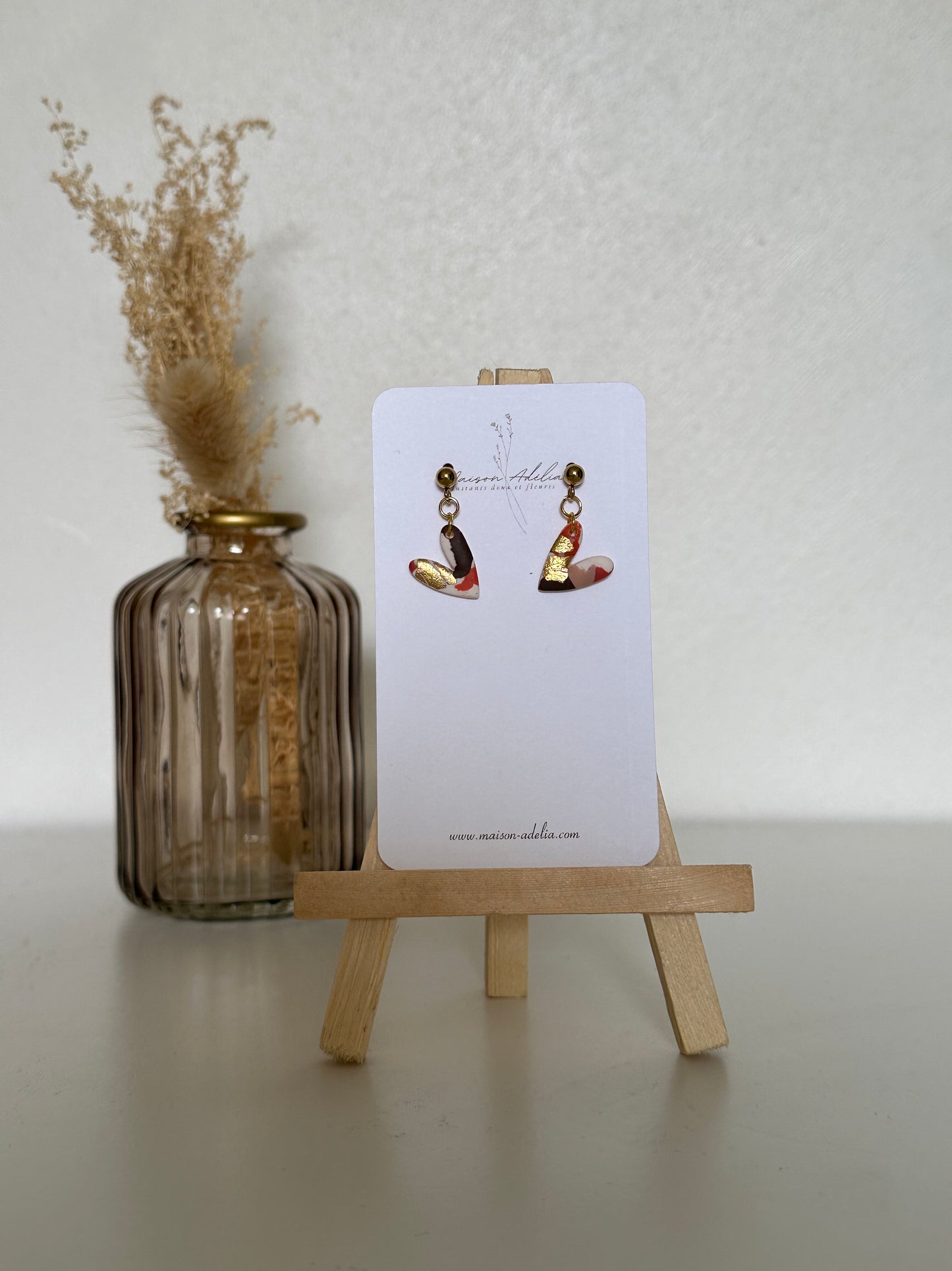 Lila | Boucles d'oreilles en argile polymère