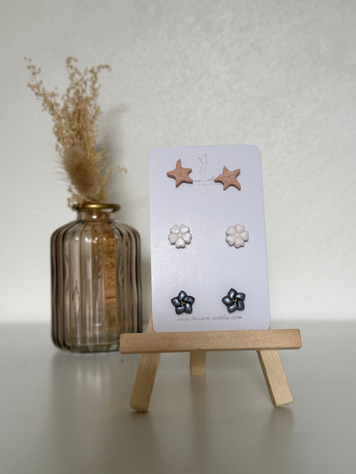 Mélina | Boucles d'oreilles en argile polymère