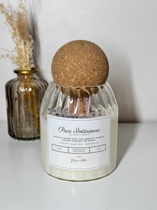 Paix Intérieure | Bougie lithothérapie