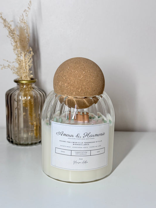 Amour & Harmonie | Bougie lithothérapie