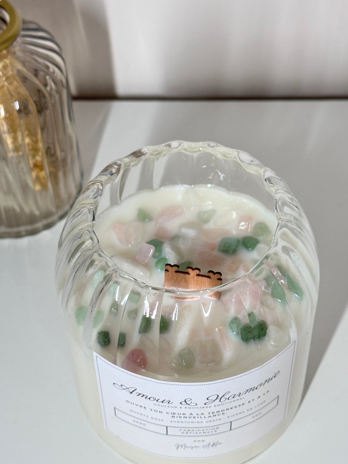 Amour & Harmonie | Bougie lithothérapie